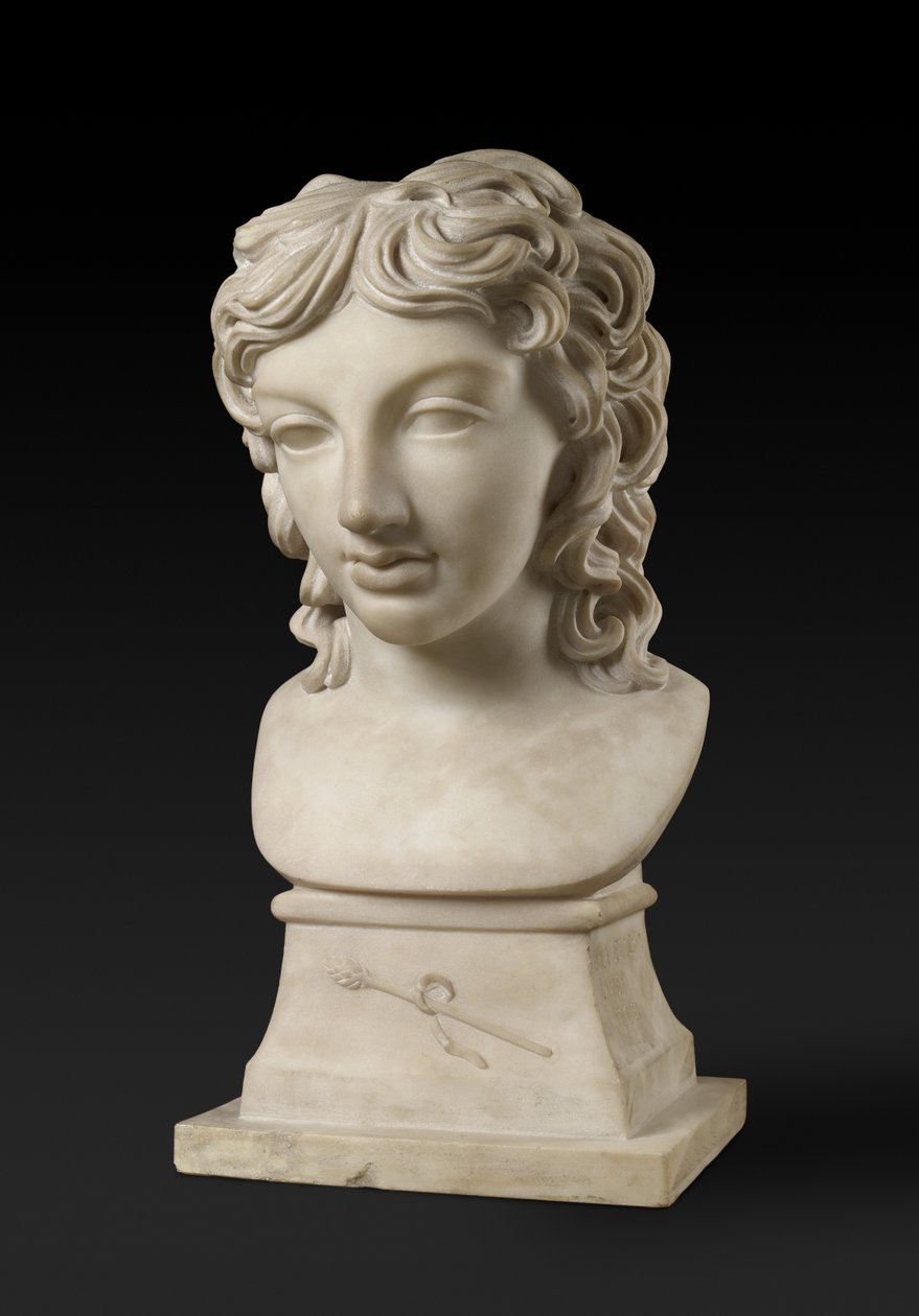 Busteportræt af prins Henrik Lubomirski i karakteren af Bacchus, ca. 1787 (carrara marmor) af Anne Seymour Damer