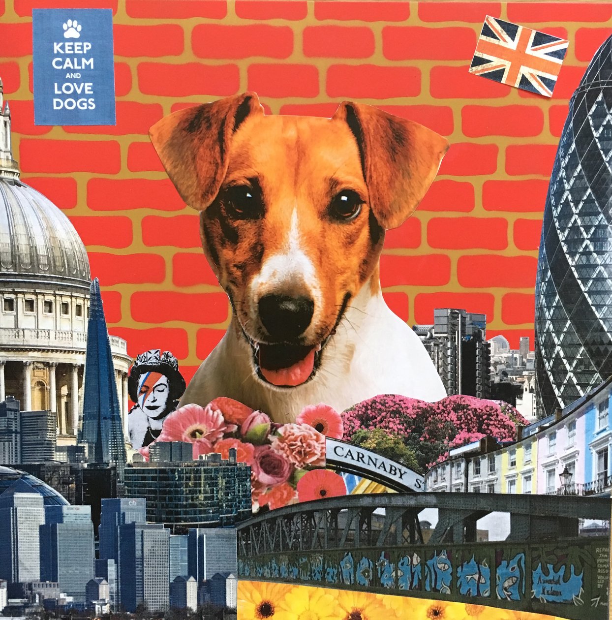 Jack Russel, 2015, Blandede medier af Anne Storno