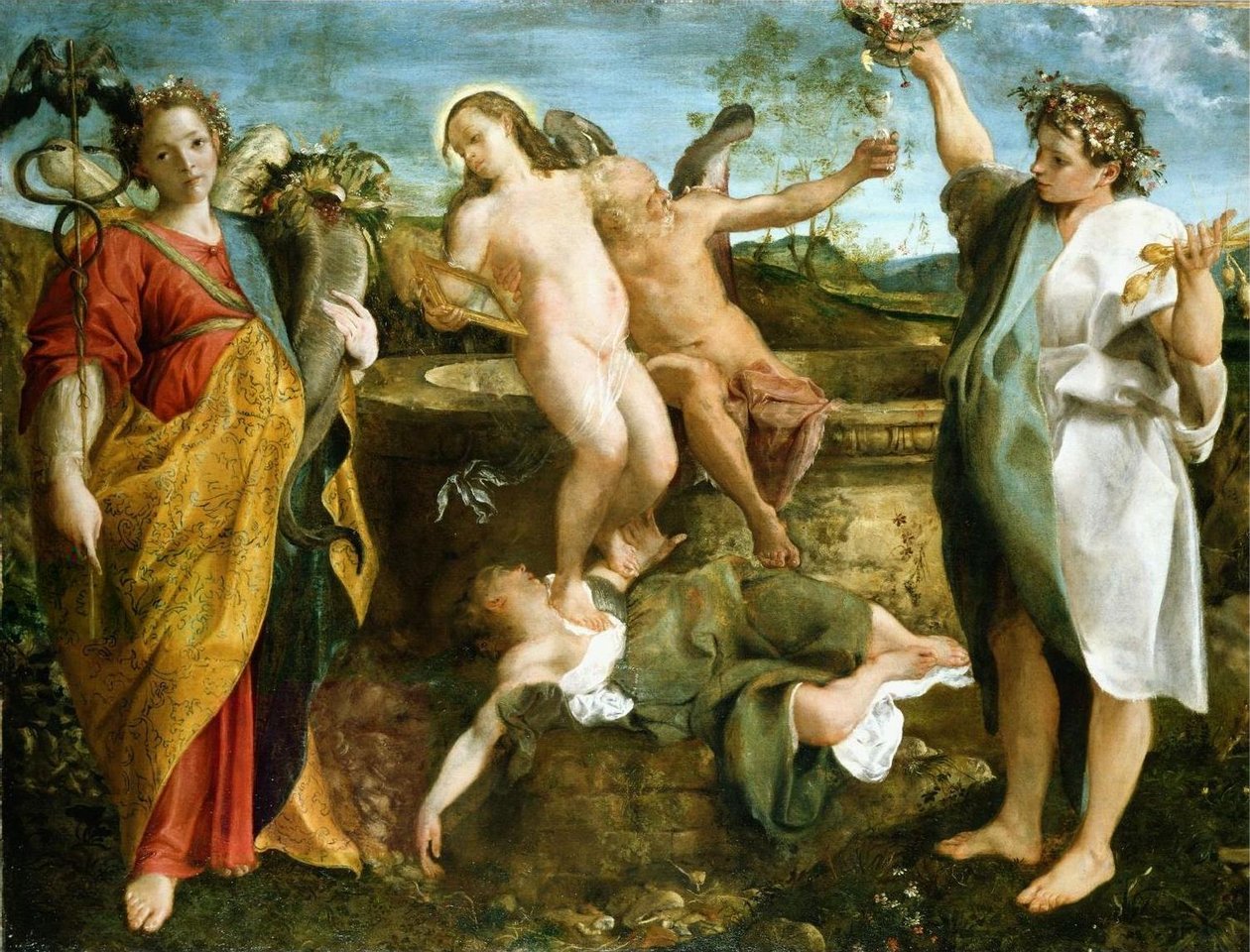 En allegori om sandhed og tid af Annibale Carracci