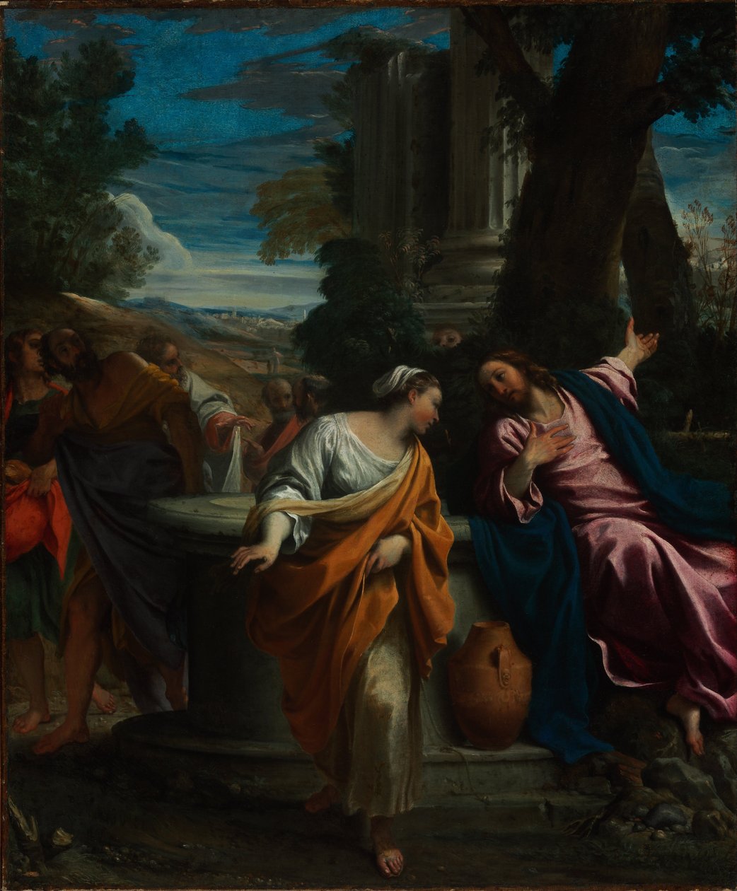 Kristus og den samaritanske kvinde af Annibale Carracci