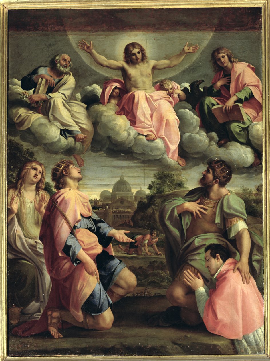 Kristus i herlighed med de hellige af Annibale Carracci