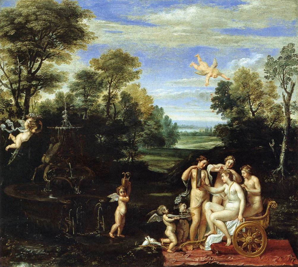 Landskab med Venus Toilet af Annibale Carracci
