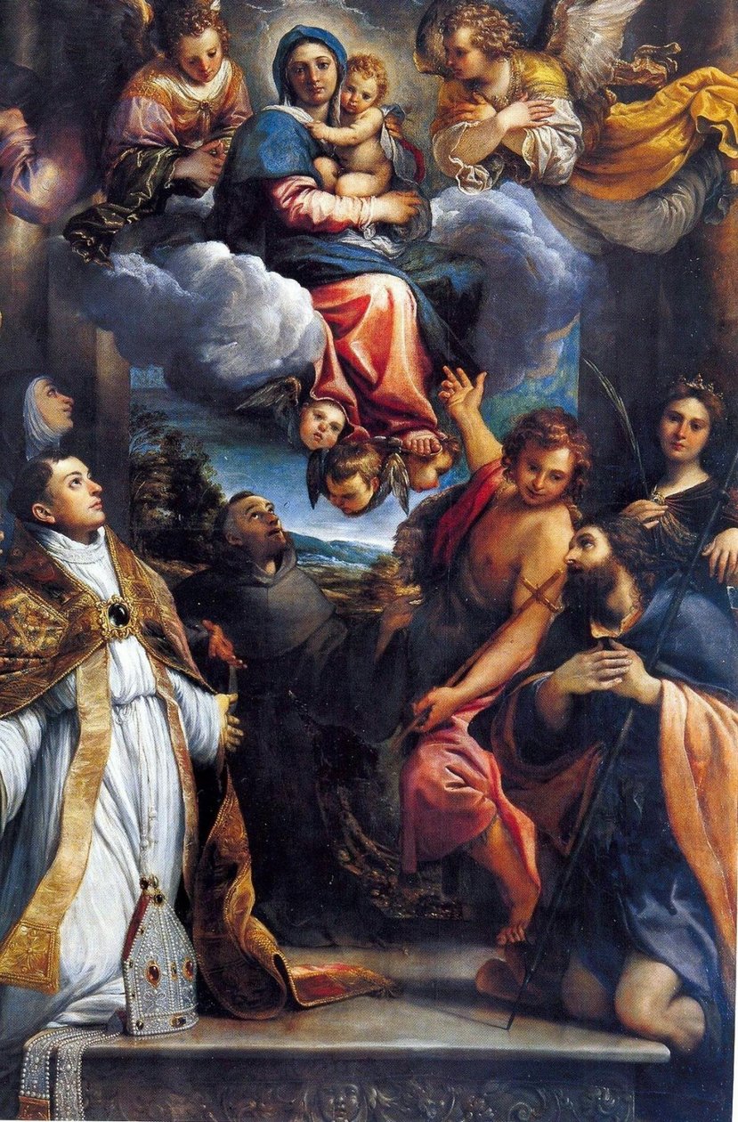 Madonna i herlighed med de hellige af Annibale Carracci