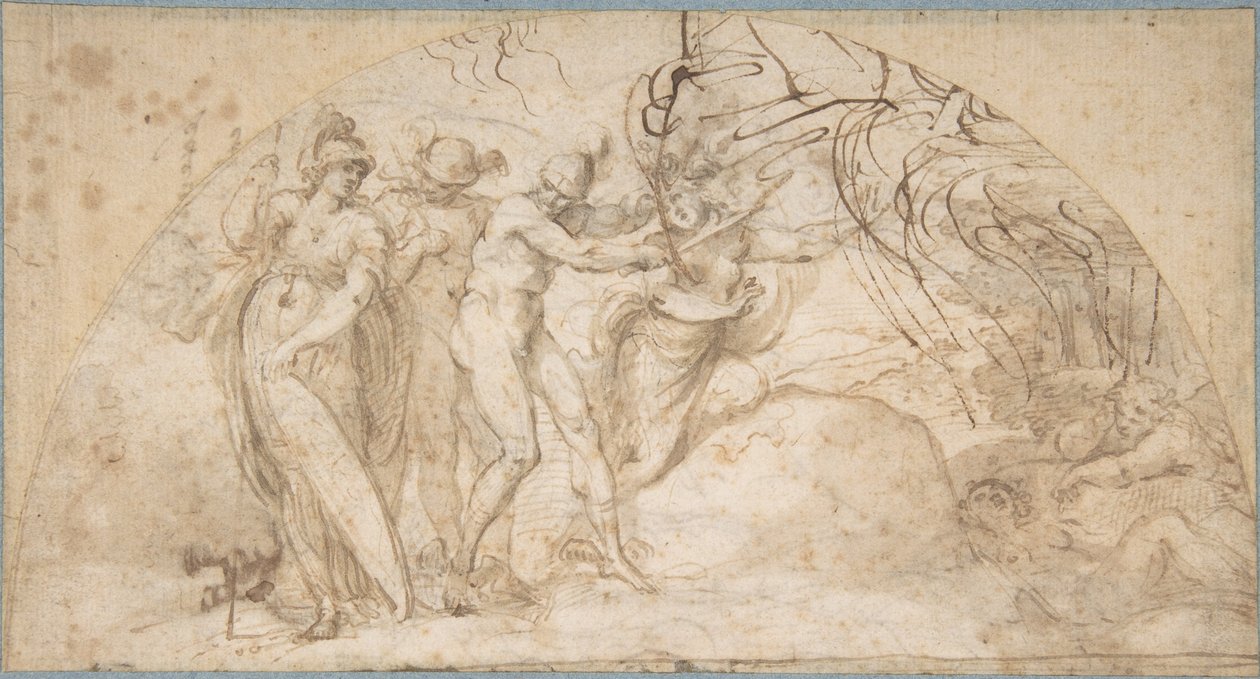 Perseus -halshugning Medusa af Annibale Carracci