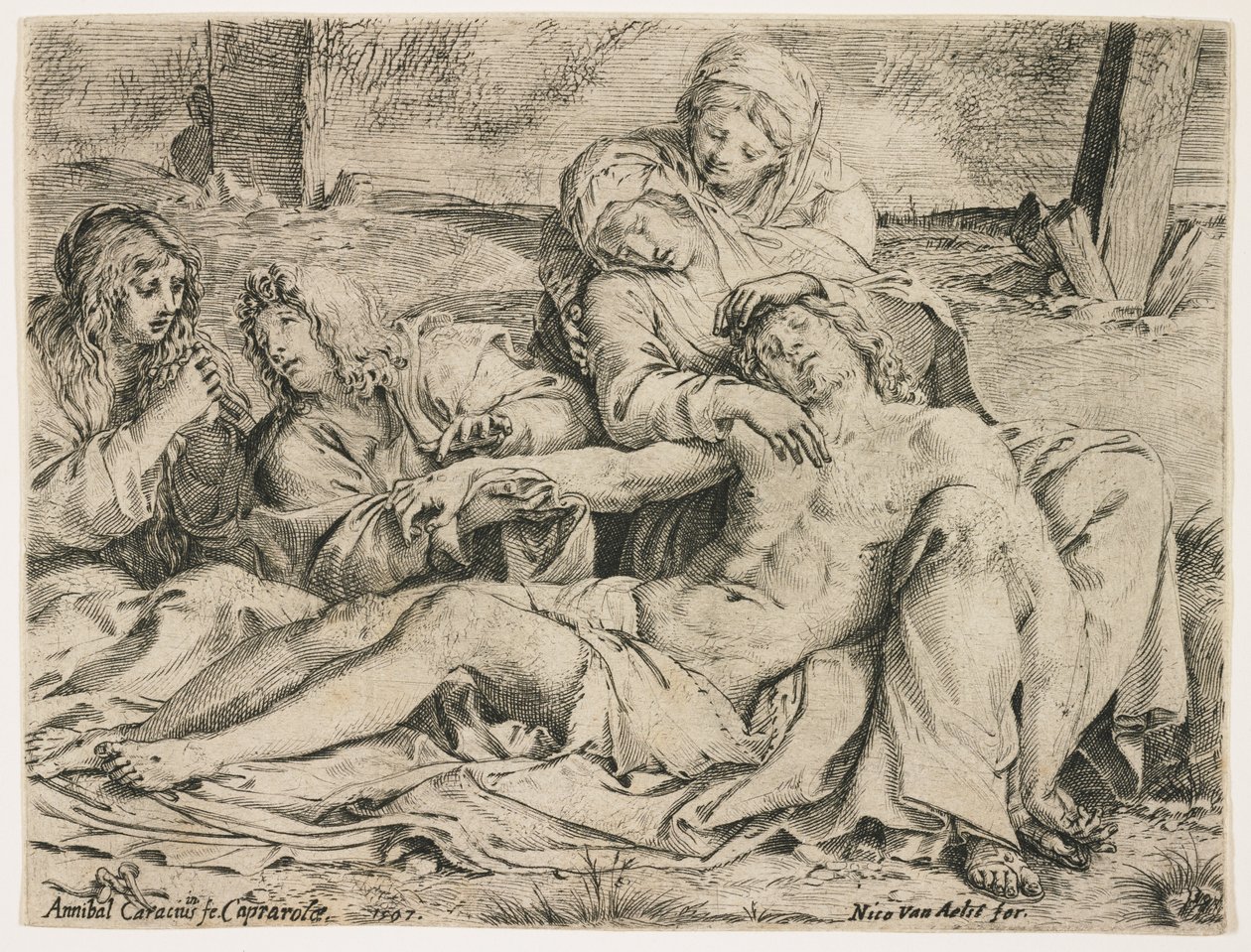 Pietà, eller Kristus af Caprarola, 1597 af Annibale Carracci