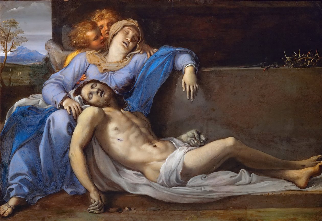 Pietà med to engle af Annibale Carracci