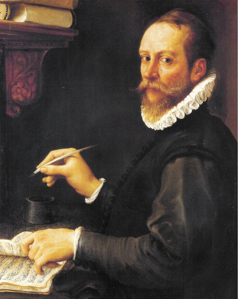 Portræt af en musiker formodet portræt af Claudio Merulo af Annibale Carracci