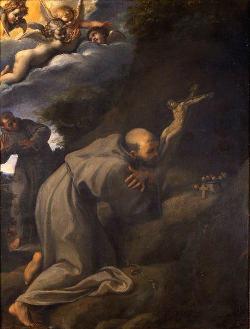 Den hellige Frans i tilbedelse af krucifikset af Annibale Carracci