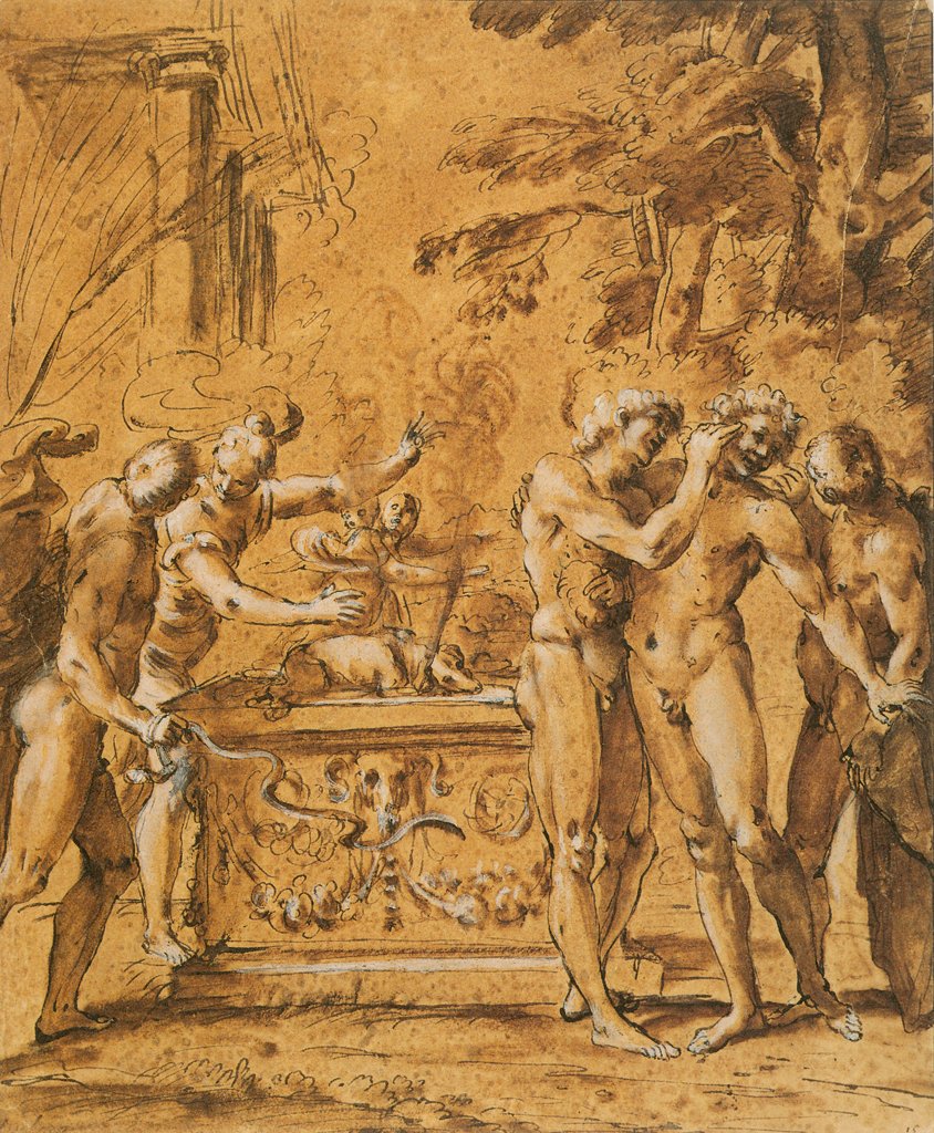 Undersøgelse for Lupercalia af Annibale Carracci