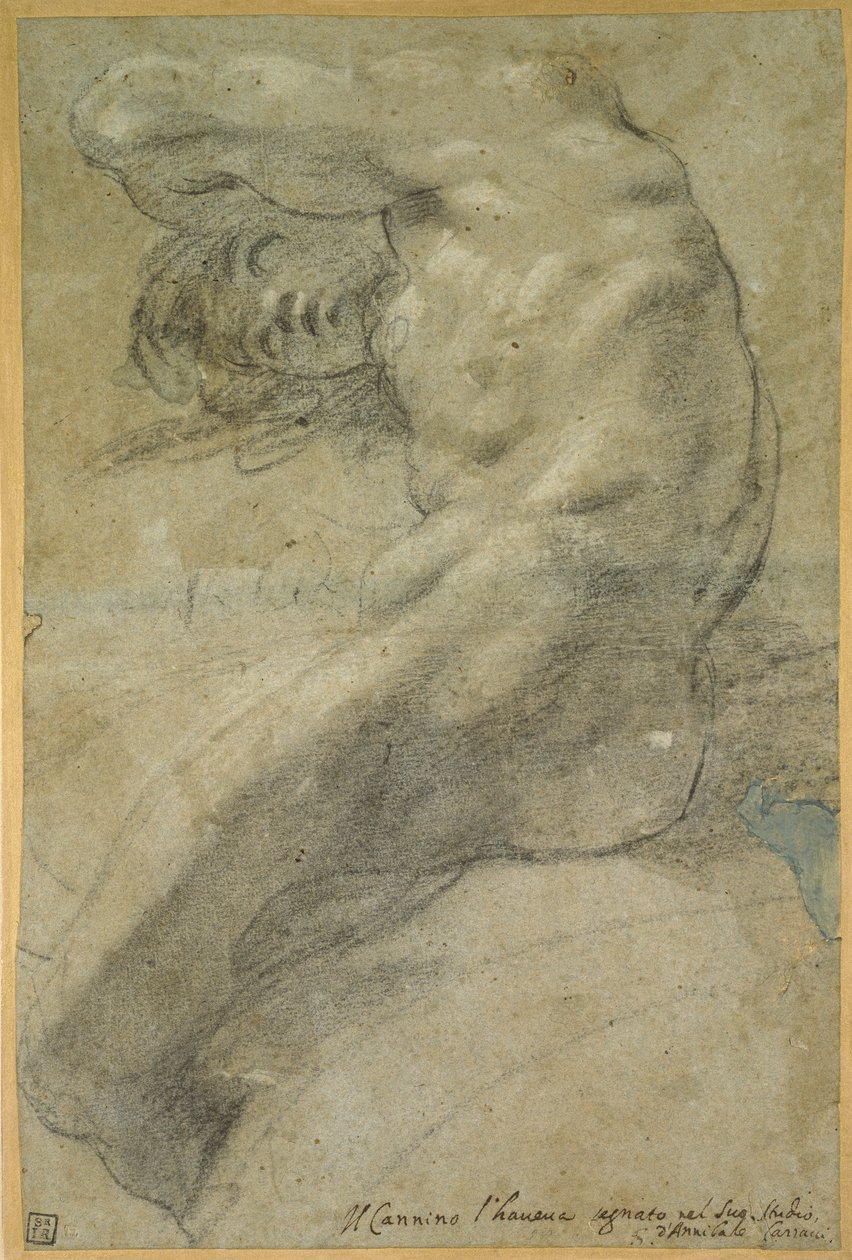 Studie af en nøgen mand af Annibale Carracci