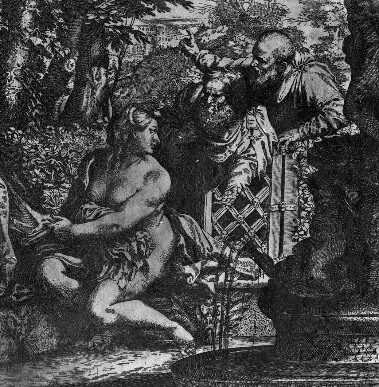 Susanna og de ældre, ca. 1590 af Annibale Carracci
