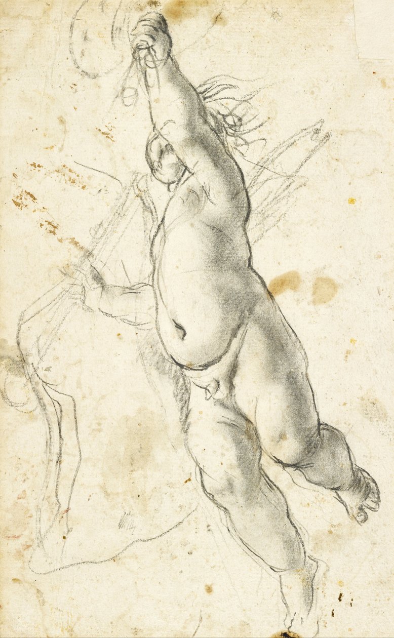 Flyvende Putto af Annibale Carracci