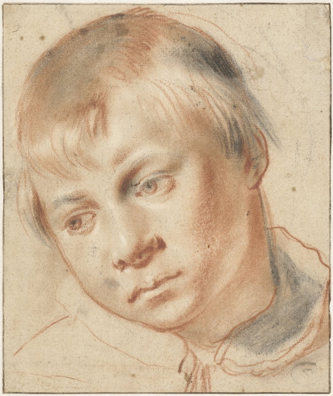 Studie af en drengs hoved Studie af et hoved af en dreng af Annibale Carracci (attributed to)