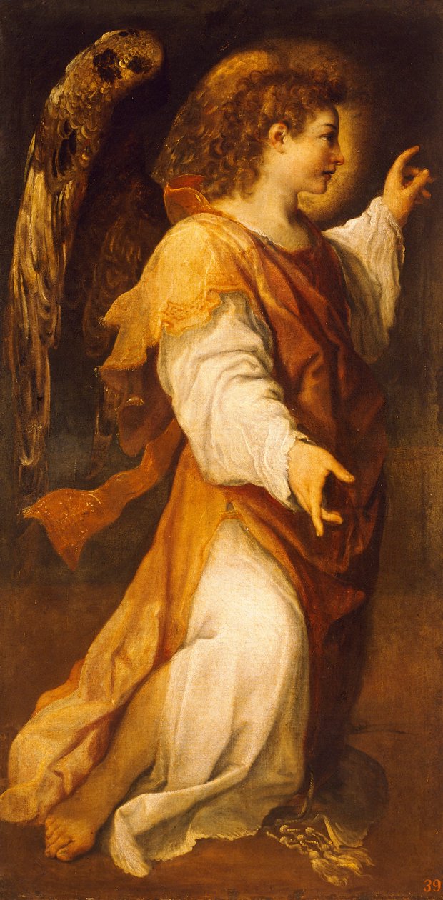 Announcer Angel, af Annibale Carracci (1560-1609), olie på lærred af Annibale Carracci