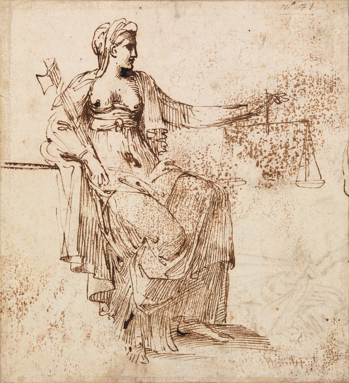 Carracci - Retfærdighed, RCIN 902146 af Annibale Carracci
