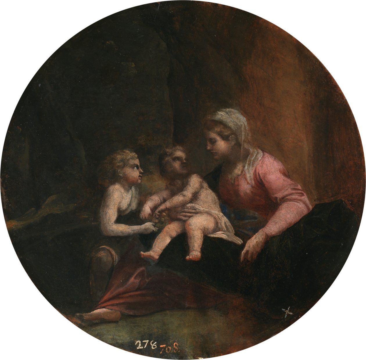 Carracci - Jomfruen og barnet med spædbarnet Johannes Døberen, 1599 - 1600 af Annibale Carracci