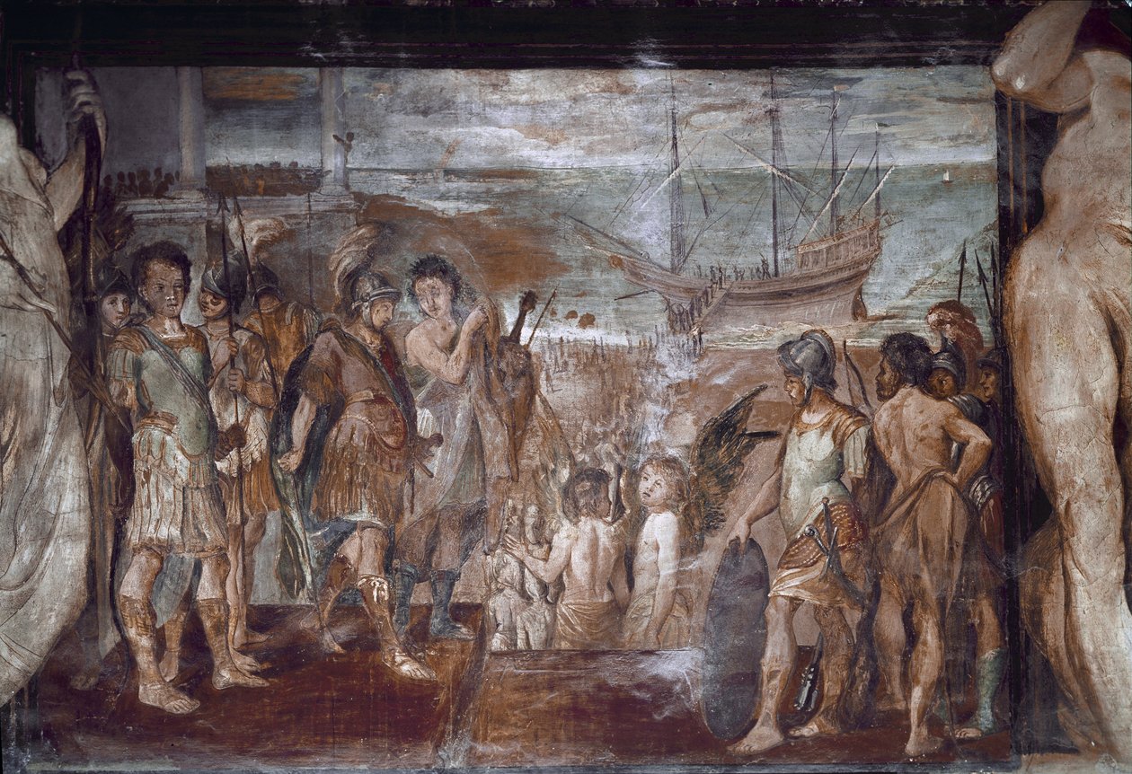 Episoder af Jasons liv: Argonauternes boarding (Fresco af Annibale Carracci
