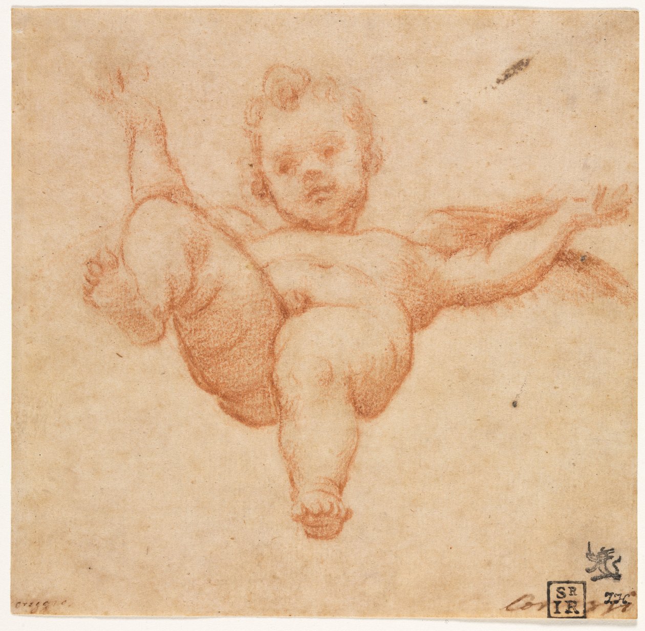 Flyvende Amor, ca. 1602. af Annibale Carracci