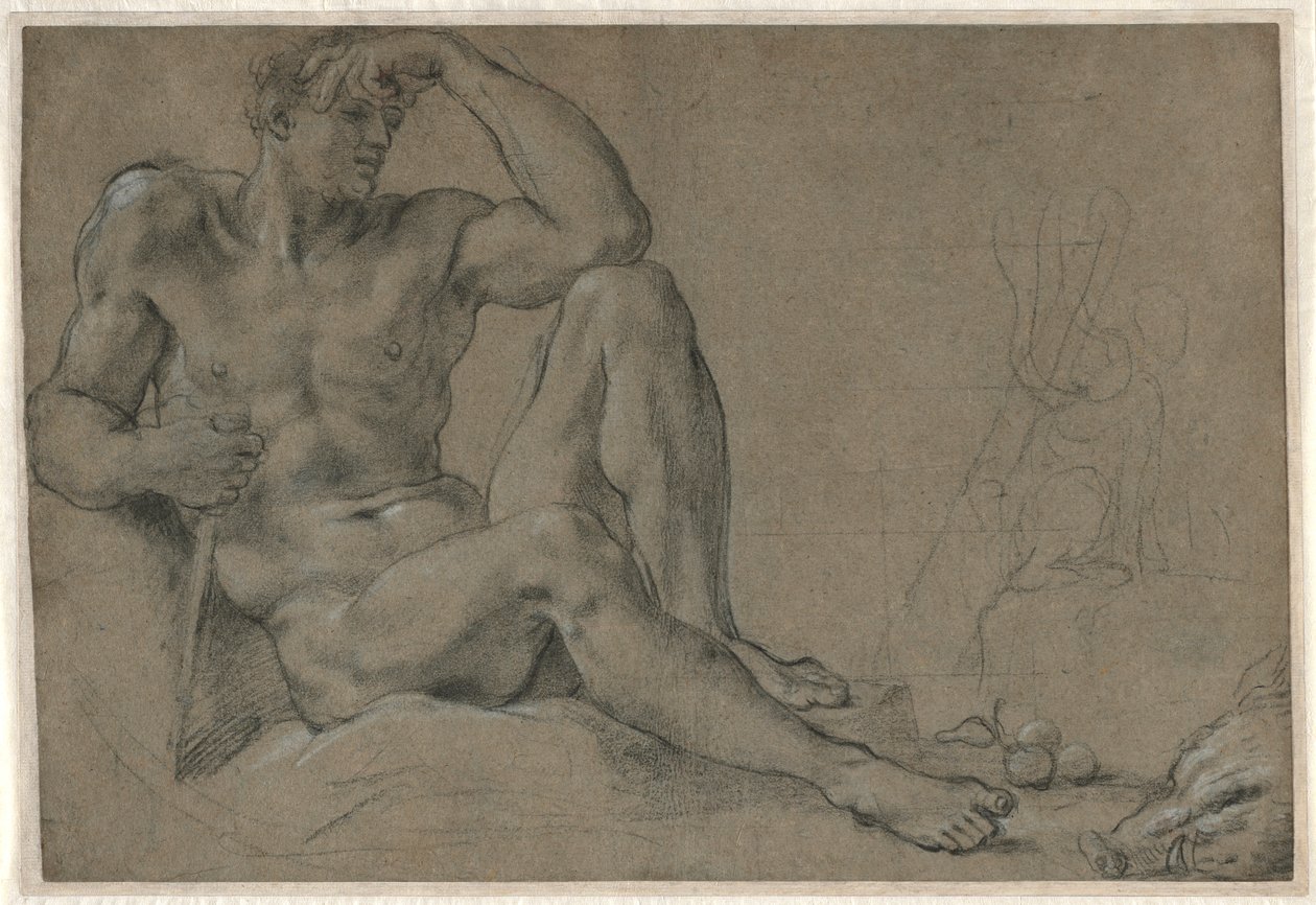 Hercules hviler (recto) af Annibale Carracci