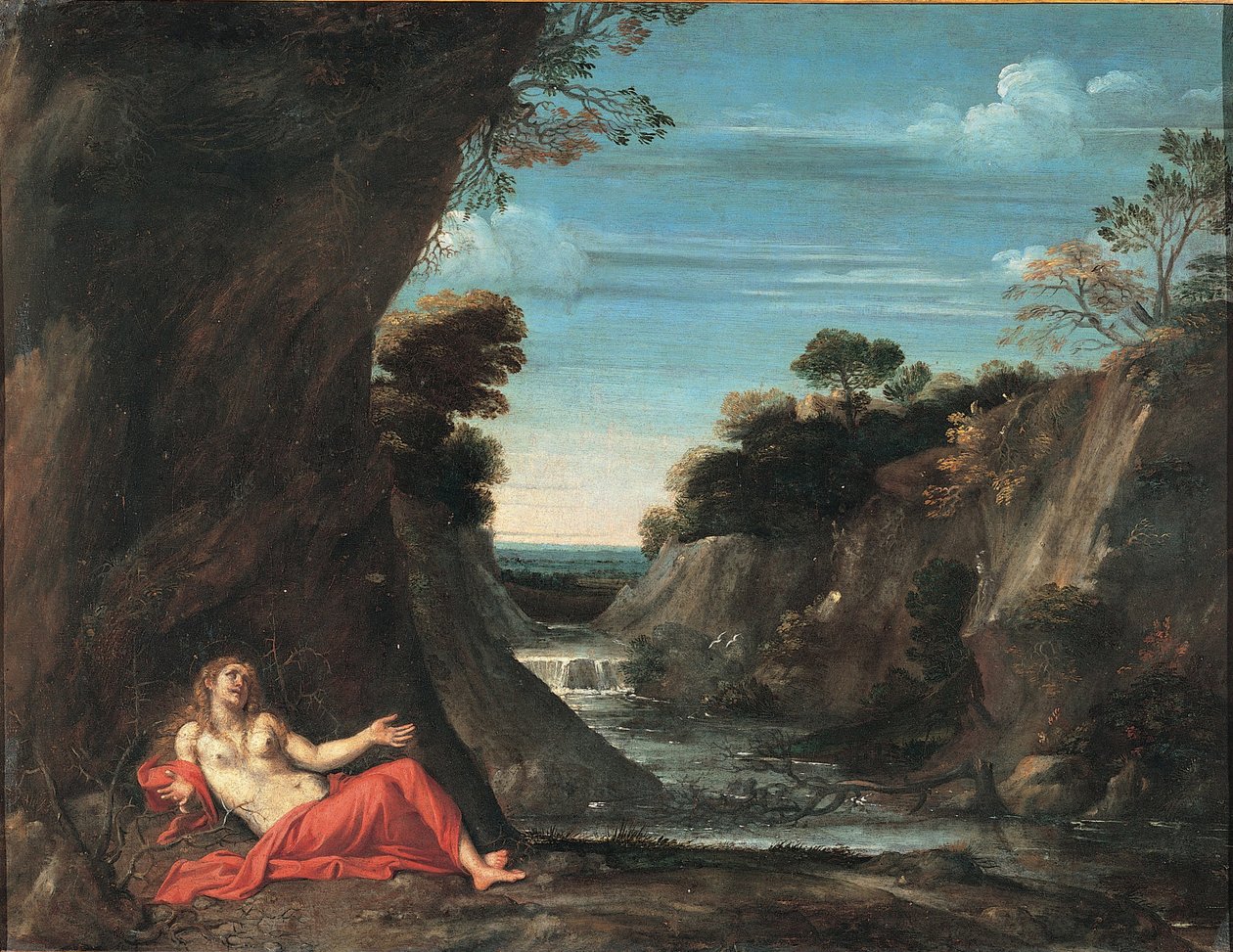 Landskab med den angrende Magdalene, mellem 1601 og 1641 af Annibale Carracci