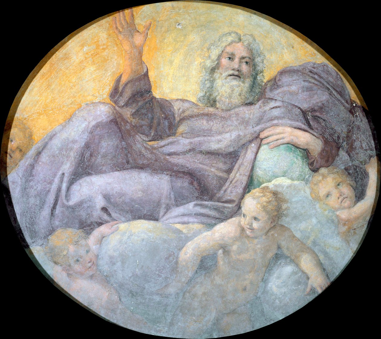 Le pere eternel (Den evige Fader) - Peinture de Annibale Carracci (Carrache) af Annibale Carracci
