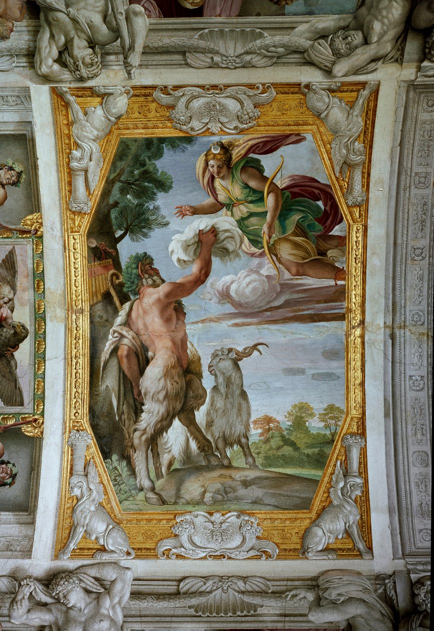 Pan og Diana (Fresco af Annibale Carracci