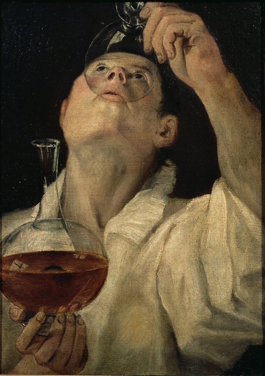 Portræt af en mand, der drikker, ca. 1581-4 af Annibale Carracci
