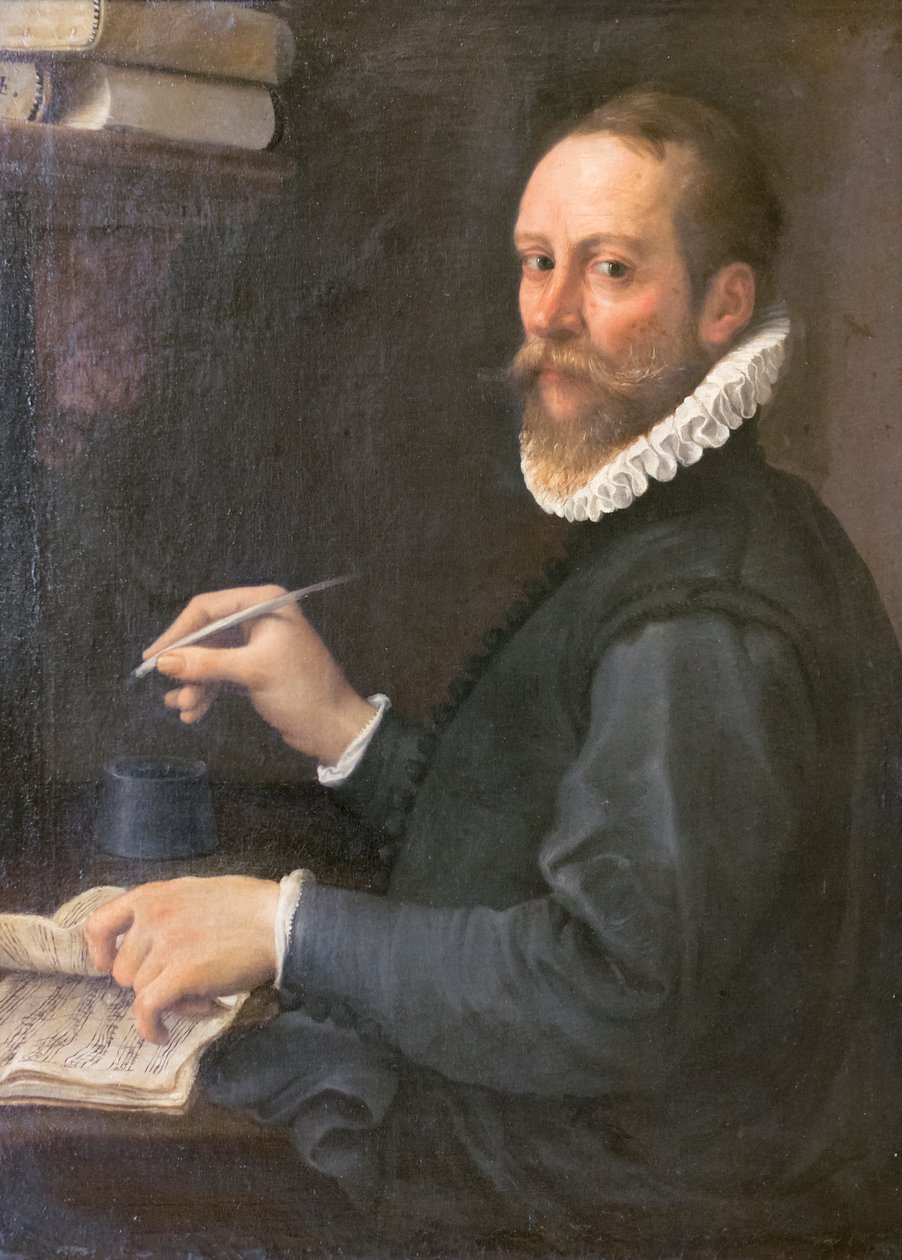 Portræt af en musiker af Annibale Carracci