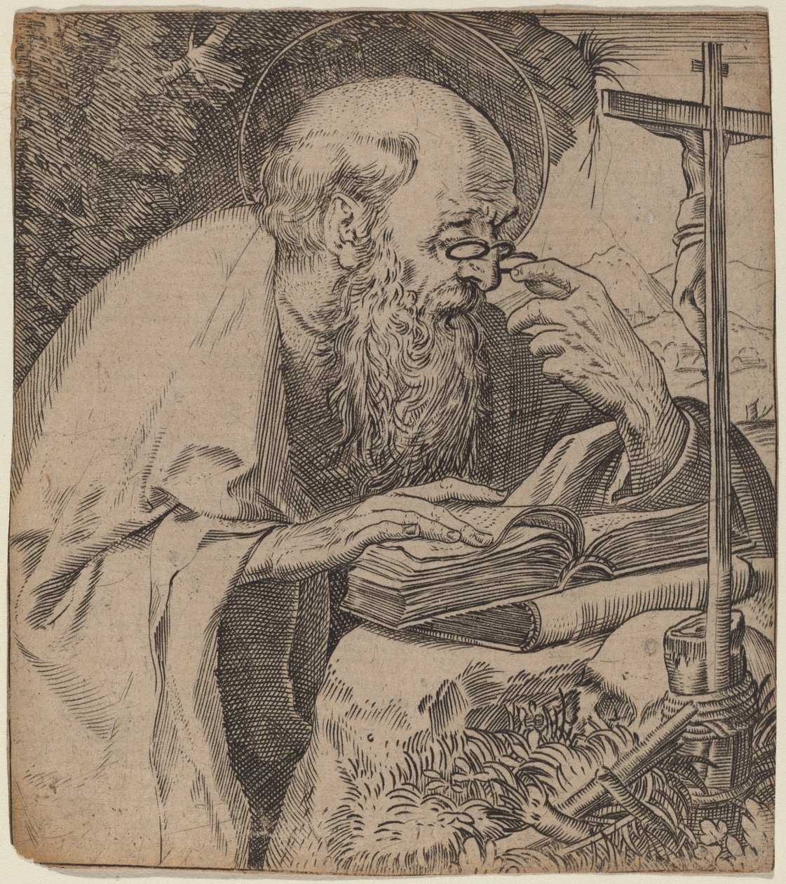 Sankt Jerome af Annibale Carracci
