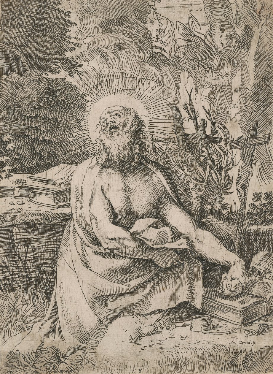 Sankt Hieronymus i ørkenen af Annibale Carracci