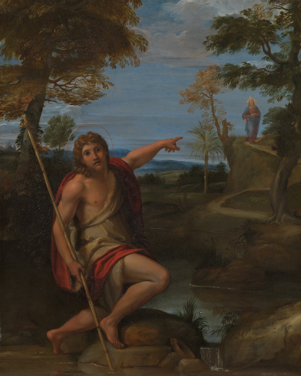 Johannes Døberen aflægger vidne, ca. 1600. af Annibale Carracci