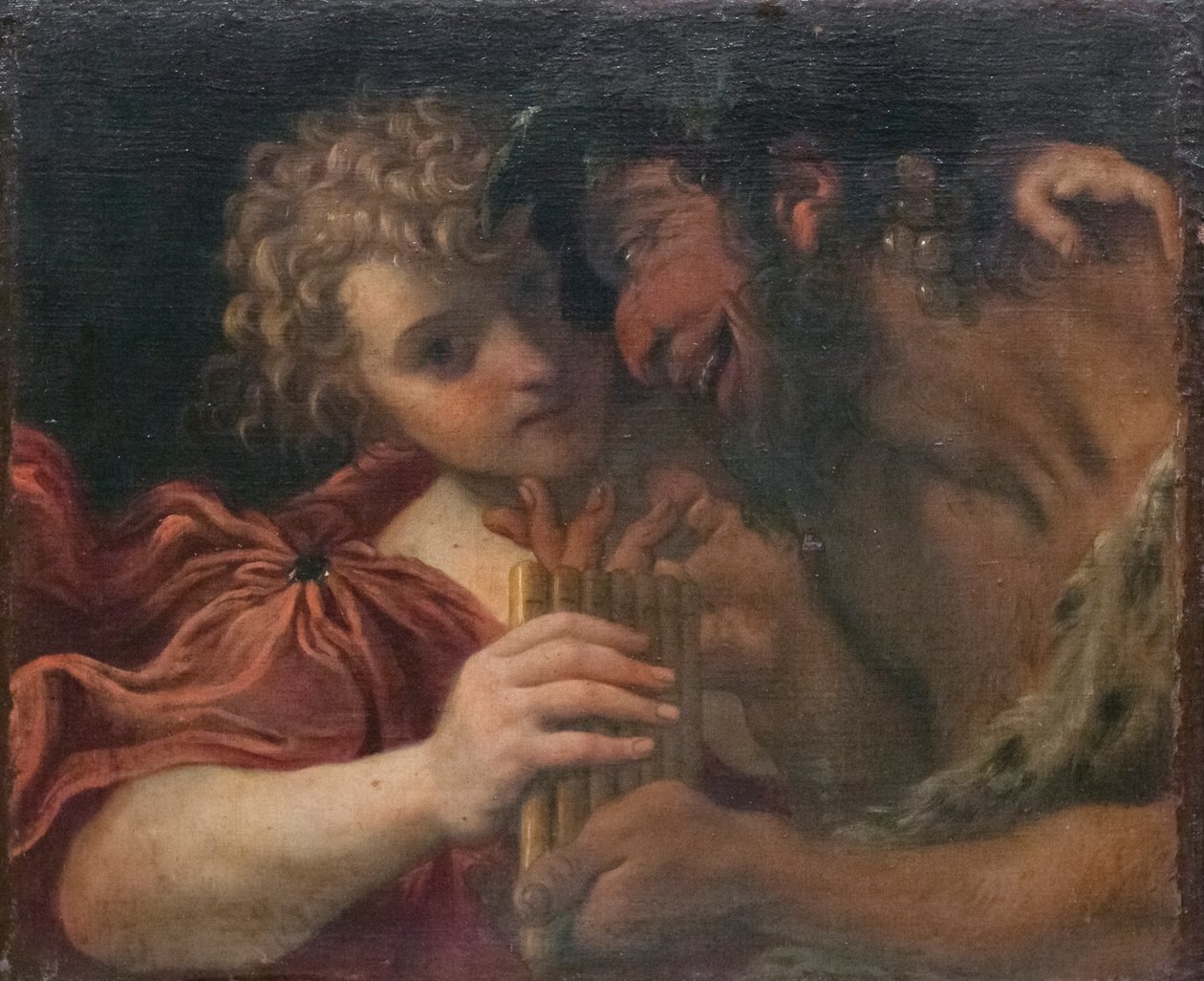 Satyr og hyrde af Annibale Carracci