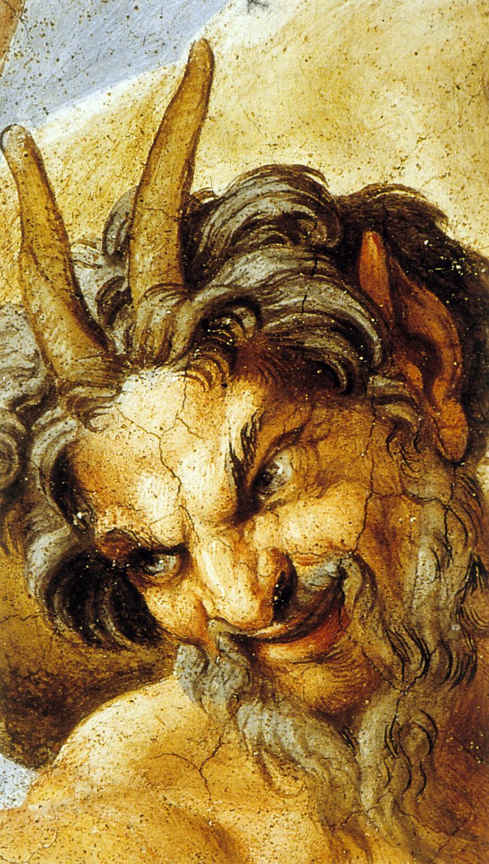 Satyre på Farnese Palace i Rom (vægmaleri) af Annibale Carracci