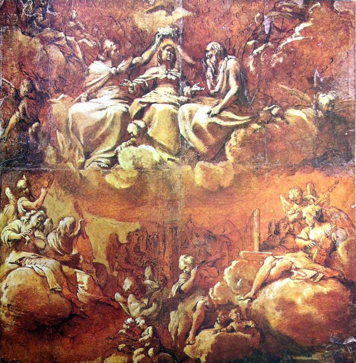 Studie til Jomfruens kroning - Annibale Carracci af Annibale Carracci