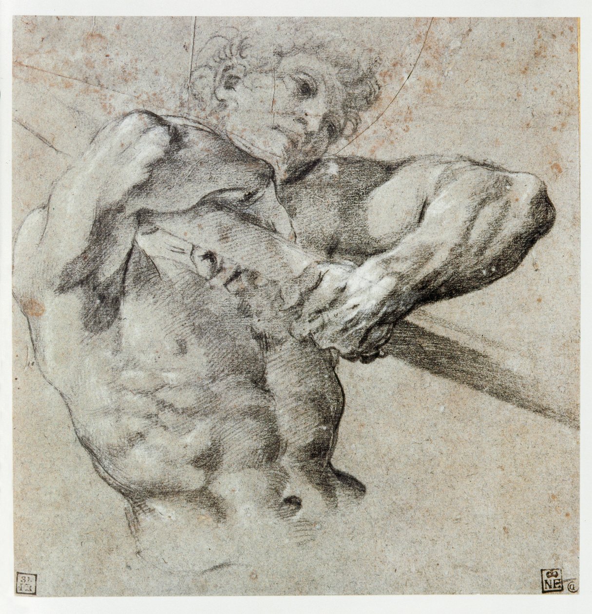 Studie af en mandlig figur ... af Annibale Carracci