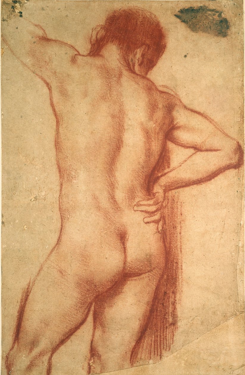 Studie af en nøgen mand, 1600-tallet af Annibale Carracci