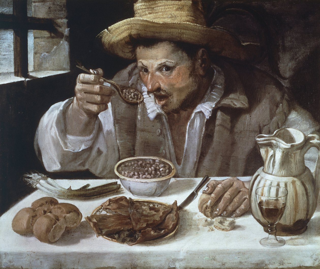 Bønnespiseren, af Annibale Carracci (1560-1609) af Annibale Carracci