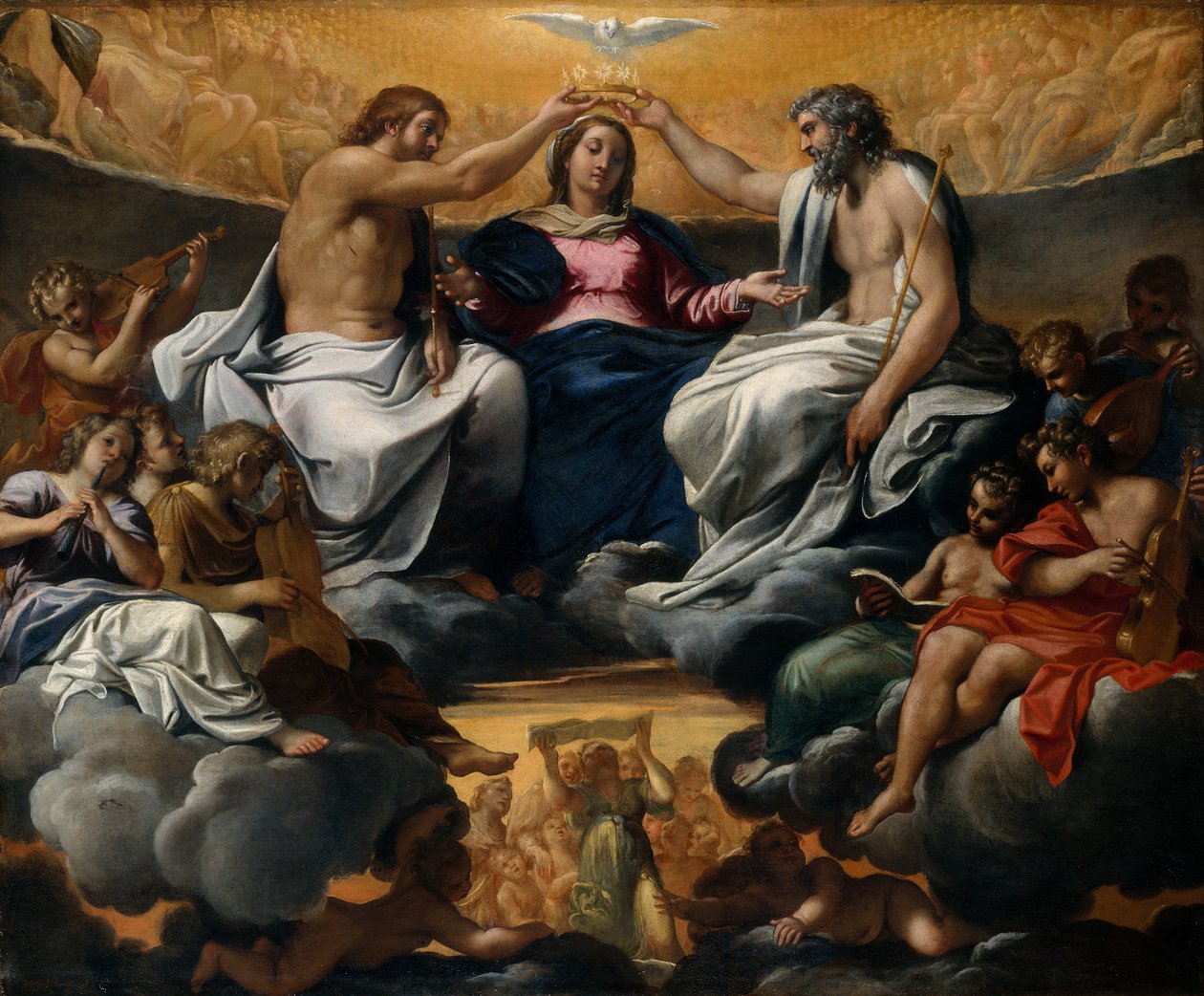 Jomfruens kroning, efter 1595. af Annibale Carracci