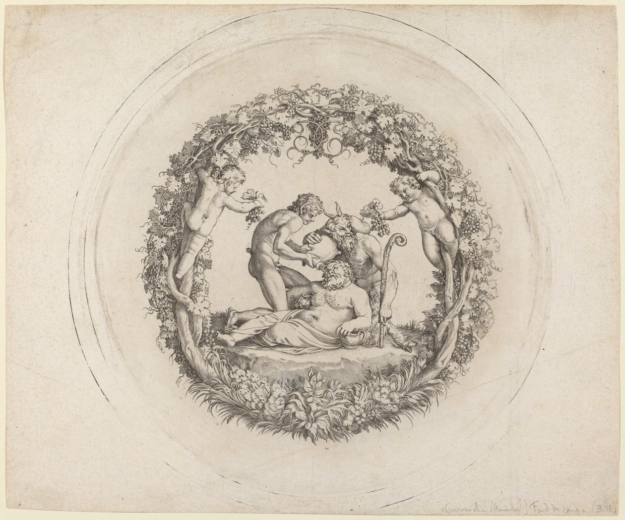 The Drunken Silenus ("The Tazza Farnese") af Annibale Carracci