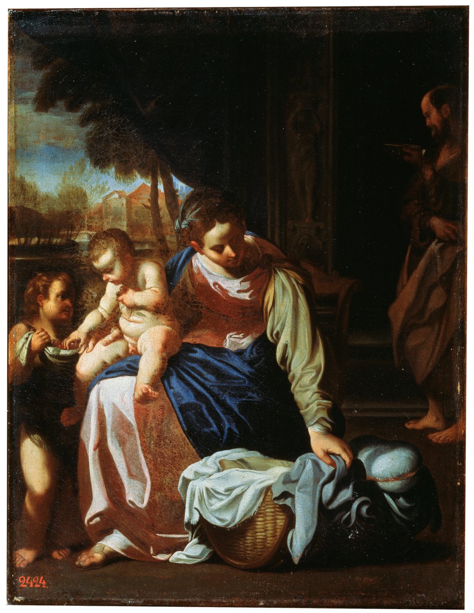 Den hellige familie, slutningen af det 16. eller begyndelsen af det 17. århundrede af Annibale Carracci