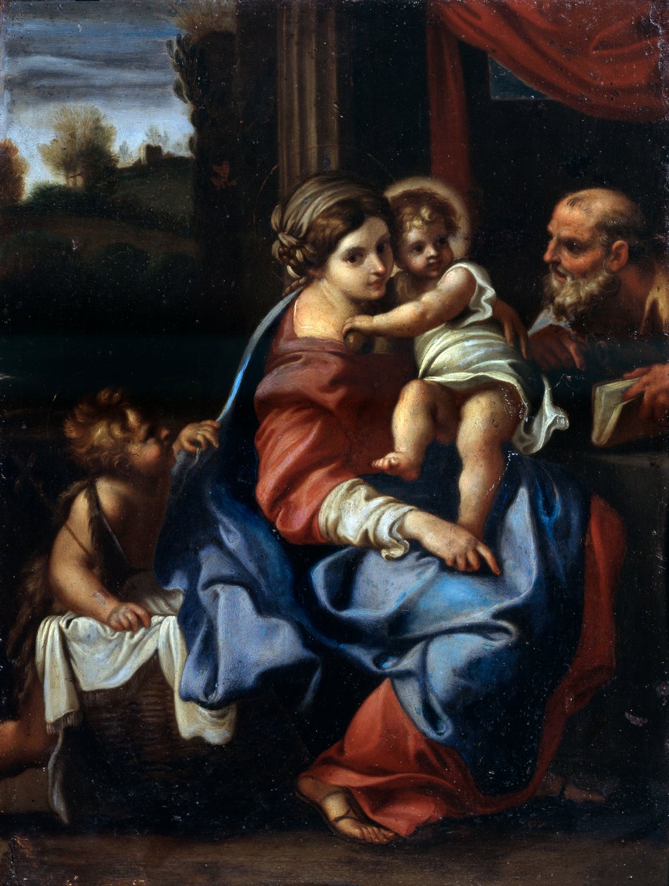 Den hellige familie med Johannes Døberen som dreng, slutningen af det 16. eller begyndelsen af det 17. århundrede. af Annibale Carracci