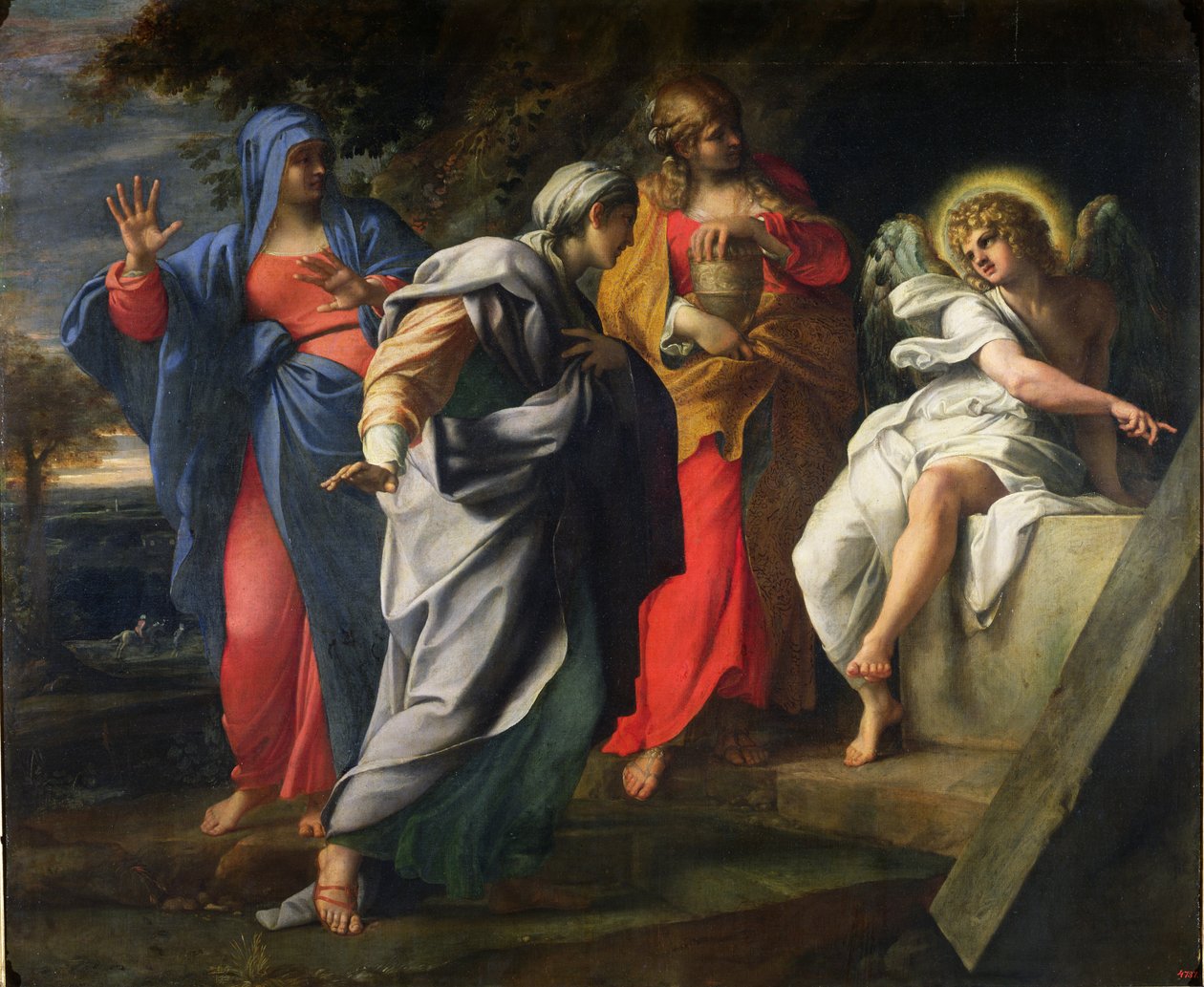 De hellige kvinder ved Kristi grav, ca. 1597-8 af Annibale Carracci