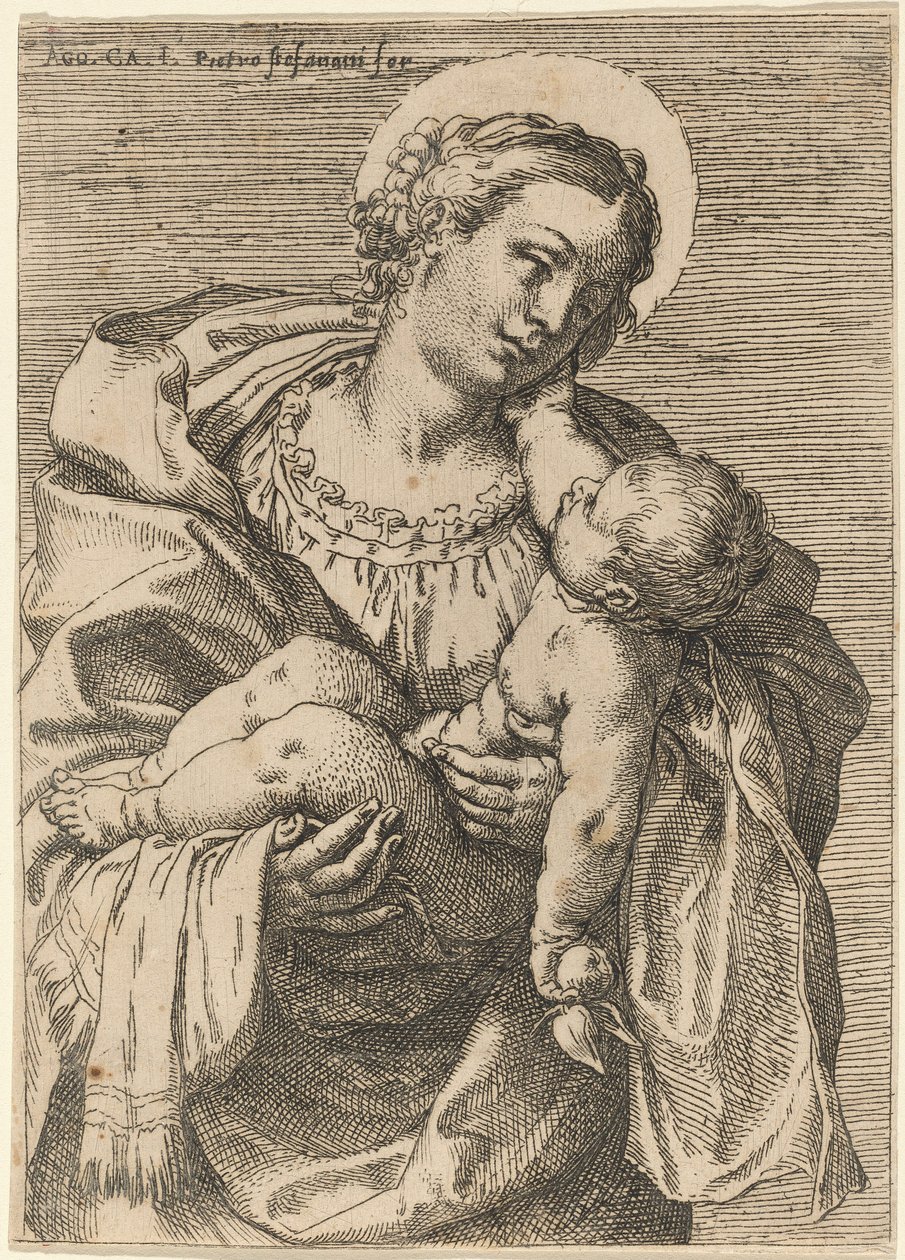 Madonnaen og barnet med et æble af Annibale Carracci
