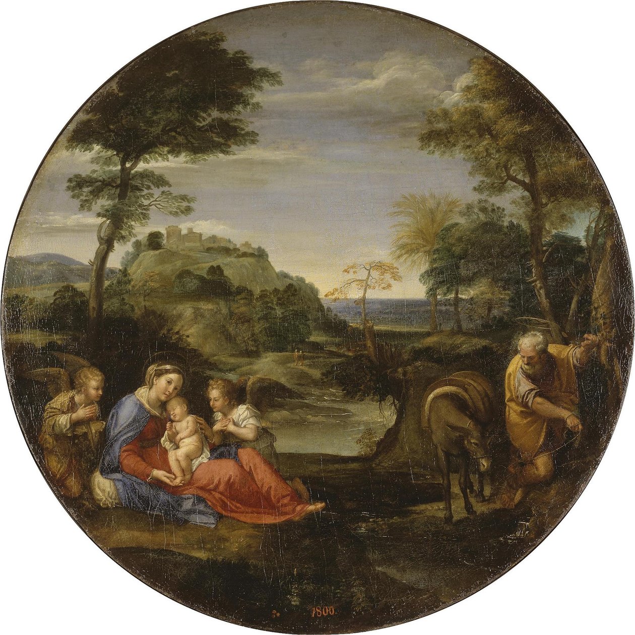 Resten om Flugten til Egypten af Annibale Carracci