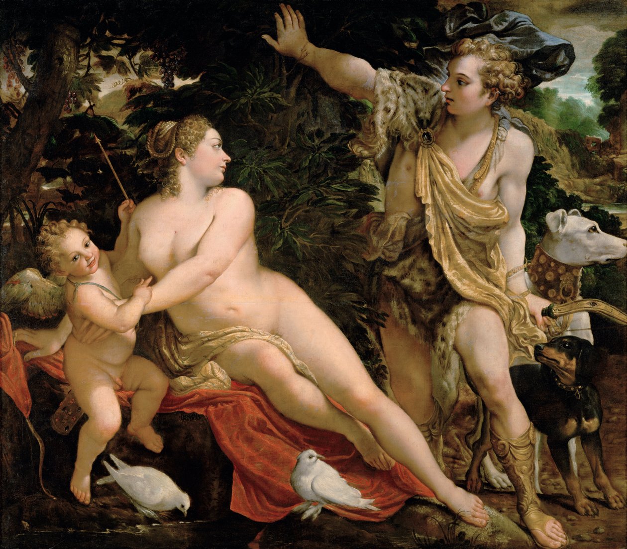 Venus og Adonis af Annibale Carracci