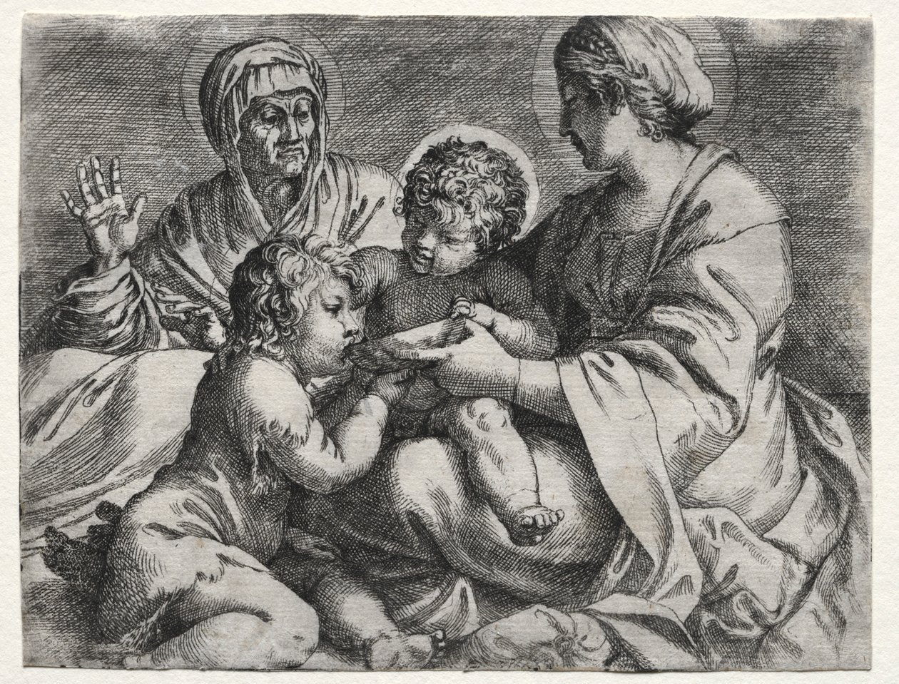 Jomfru med skålen, 1606. af Annibale Carracci