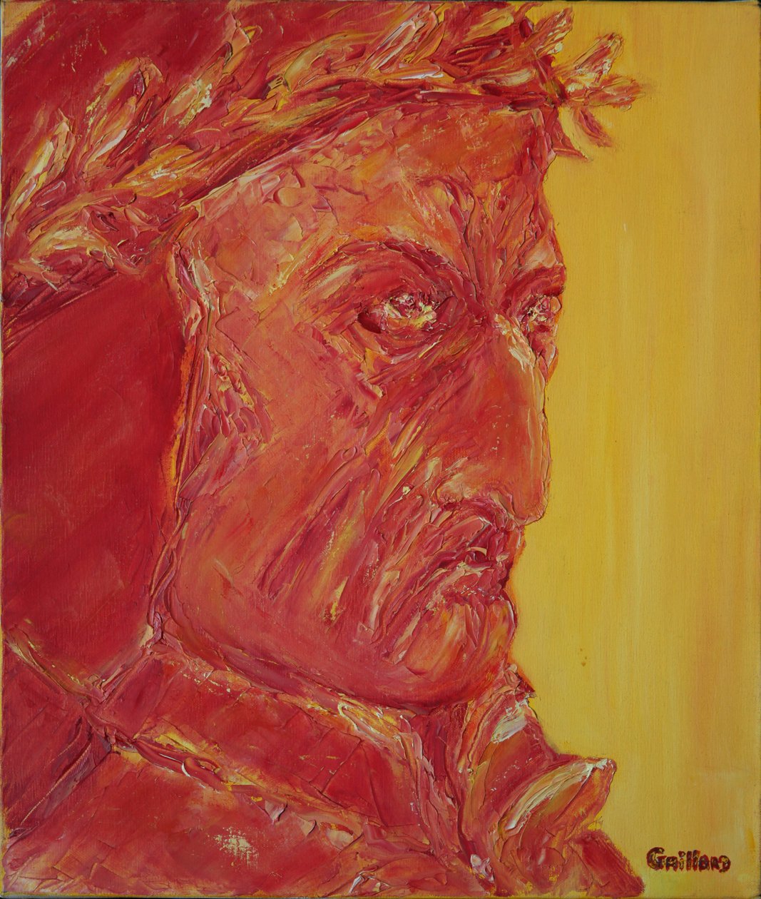 Dante (olie på lærred) af Annick Gaillard