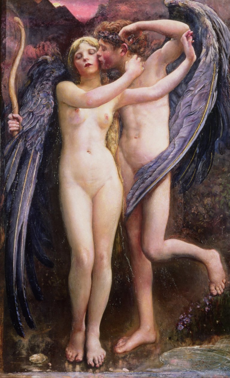Amor og Psyche af Annie Louisa Swynnerton