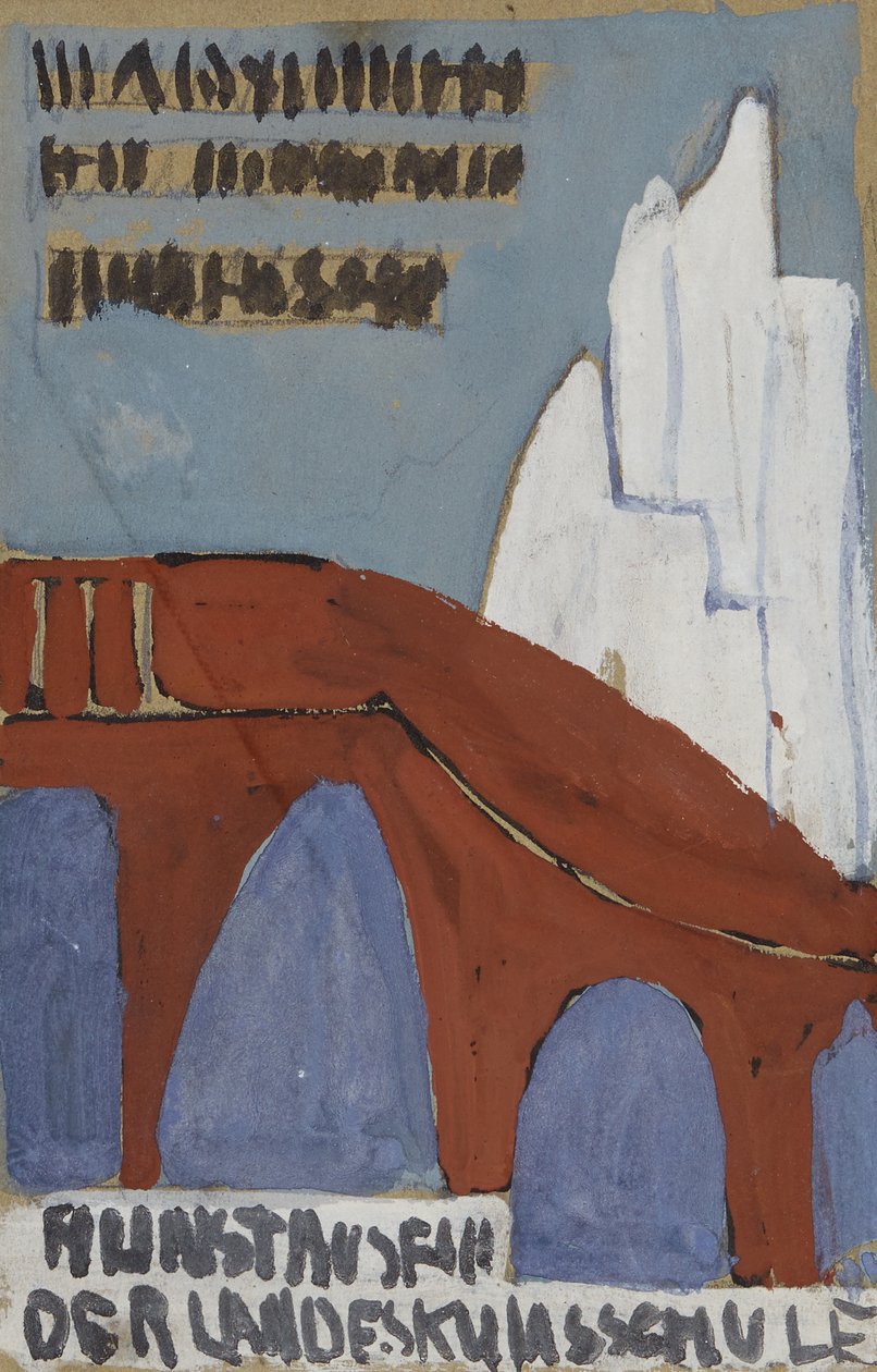 Udkast til kunstmuseum for statens kunstskole af Anny Dollschein