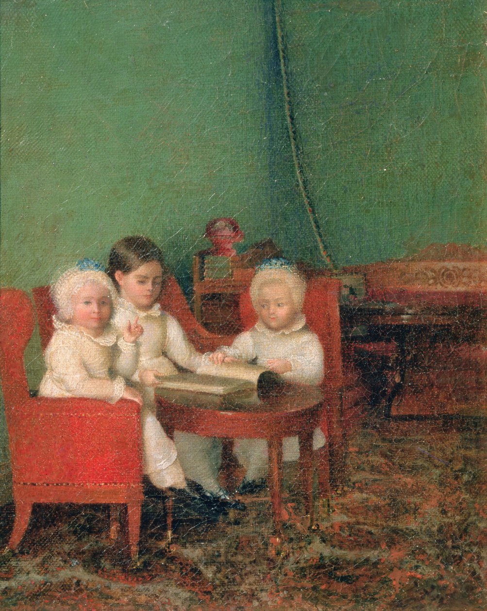 Børn i et indre, 1800-10 af Unbekannt Unbekannt